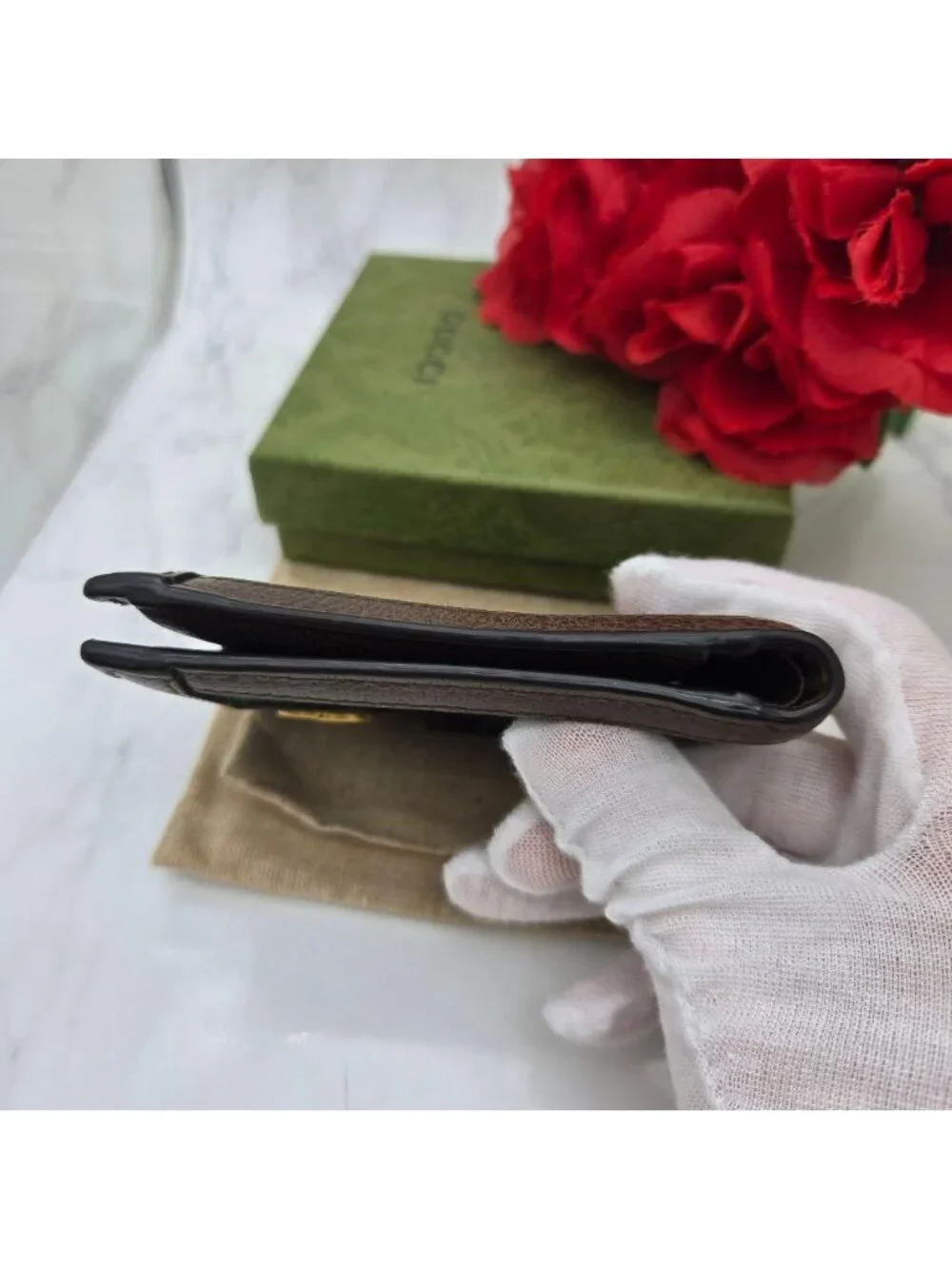 Gucci Fold Wallet Sherry Line GG